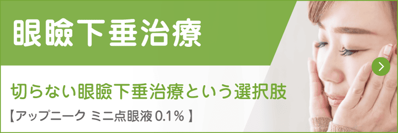 眼瞼下垂治療 切らない眼瞼下垂治療という選択肢 アップニーク ミニ点眼液0.1％